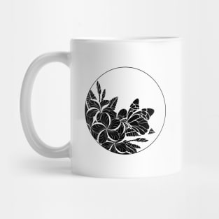 Monogram with butterfly and plumeria Mug